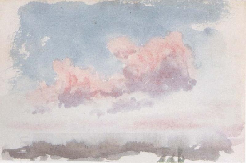 James Walter Robert Linton Untitled(Pink cloud study) oil painting picture